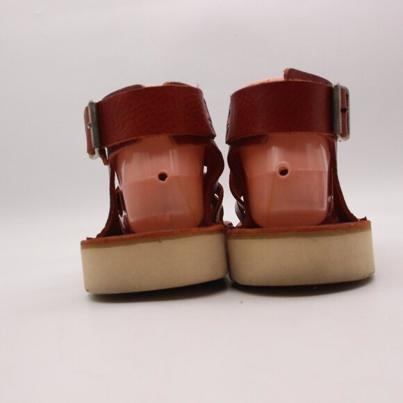 Fracap Italian Leather Orangey Tan Vibram Sandals Women's Size EU 38 Sandal - Picture 5 of 9